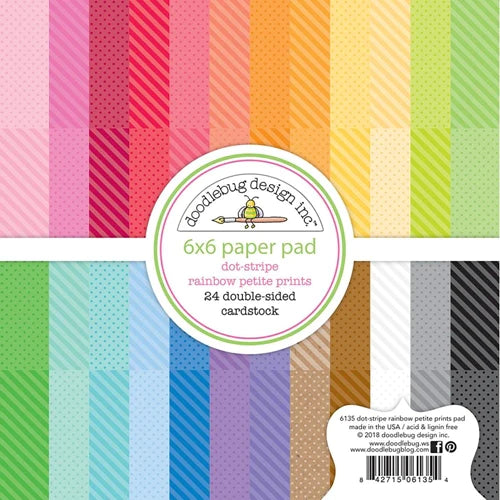 Dot Stripe Rainbow Petite 6x6 Paper Pad