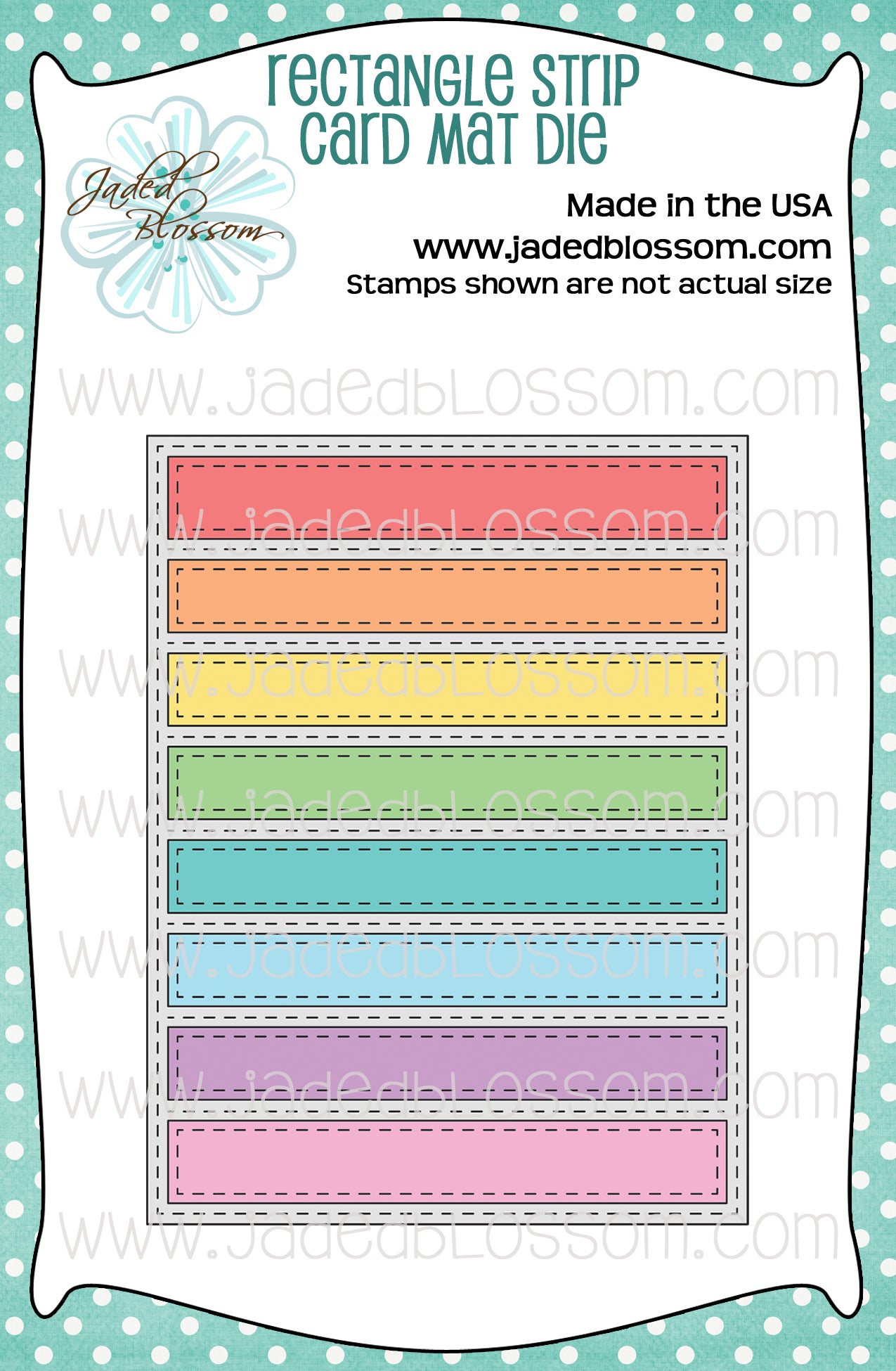 Rectangle Strip Card Mat Die