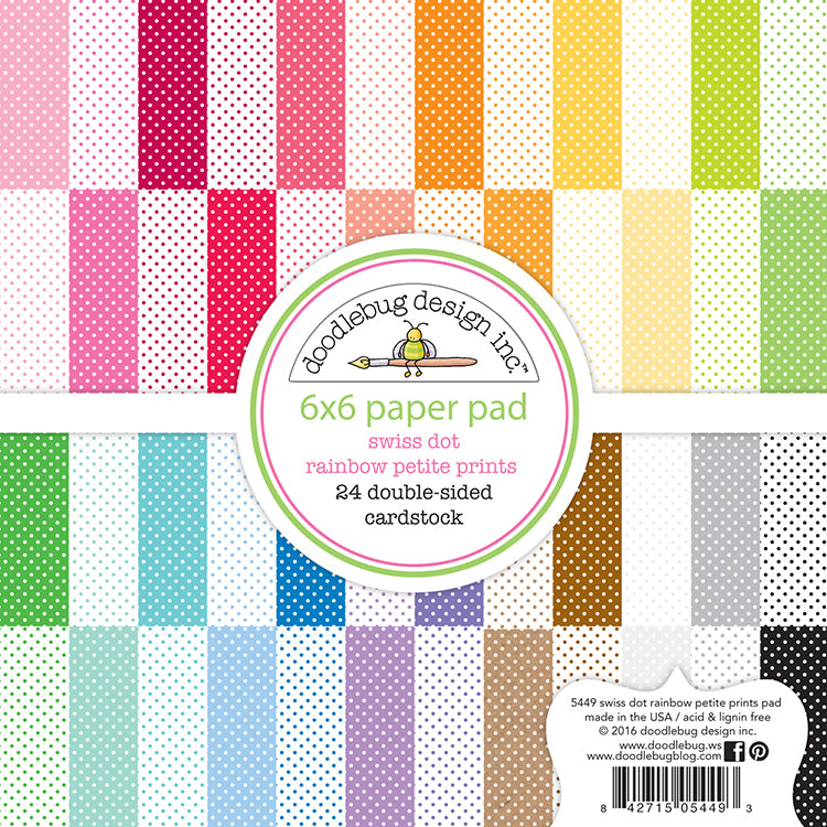 Swiss Dot Rainbow Petite 6x6 Paper Pad